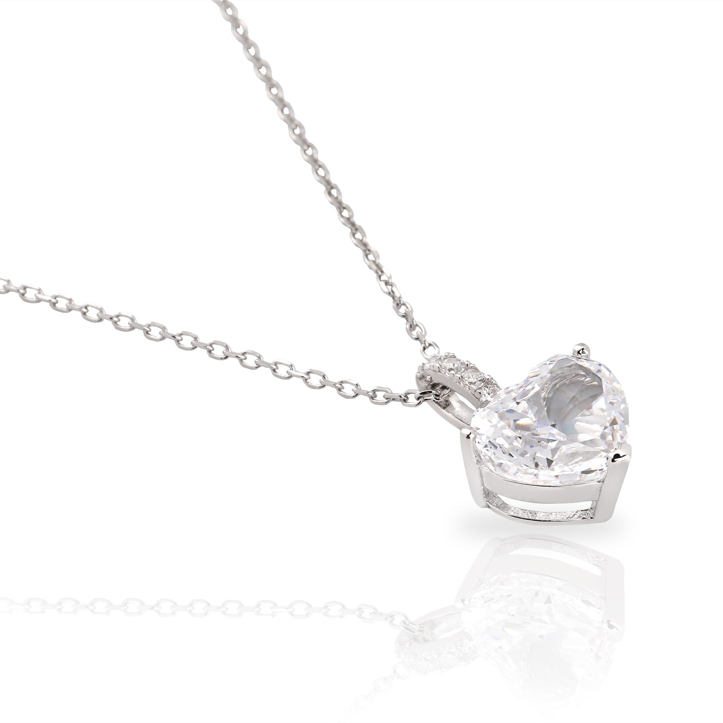 FLUFFY HEART PENDANT NECKLACE