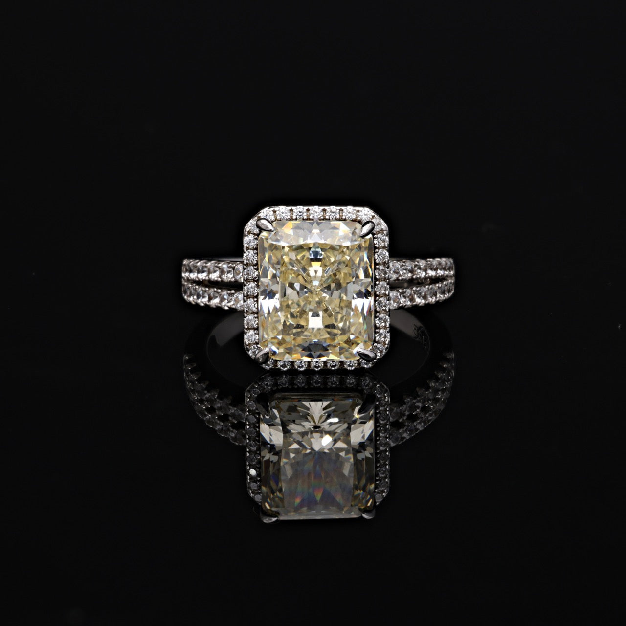 YELLOW DIAMOND TWO BAND RING