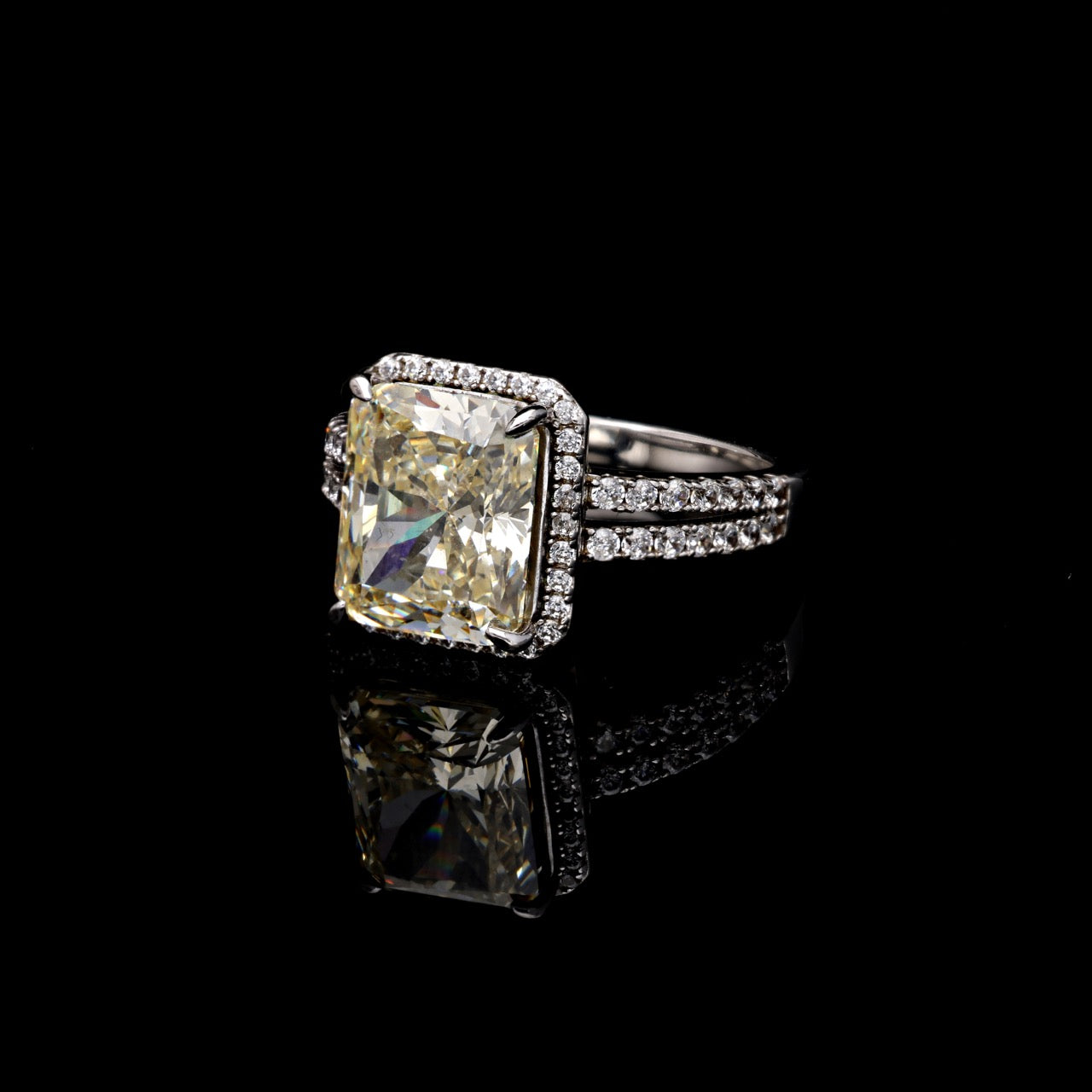YELLOW DIAMOND TWO BAND RING