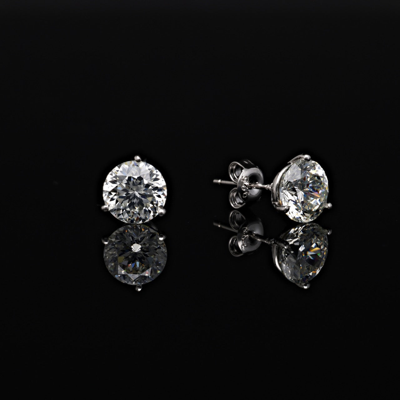 3 CARAT SOLITAIRE EARRING