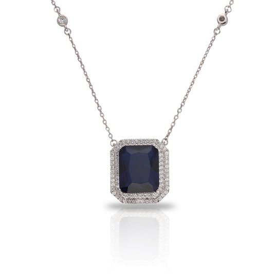 BAGUETTE SAPPHIRE CHAIN NECKLACE