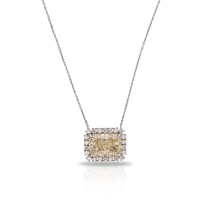 GOLD RECTANGULAR COLOR NECKLACE