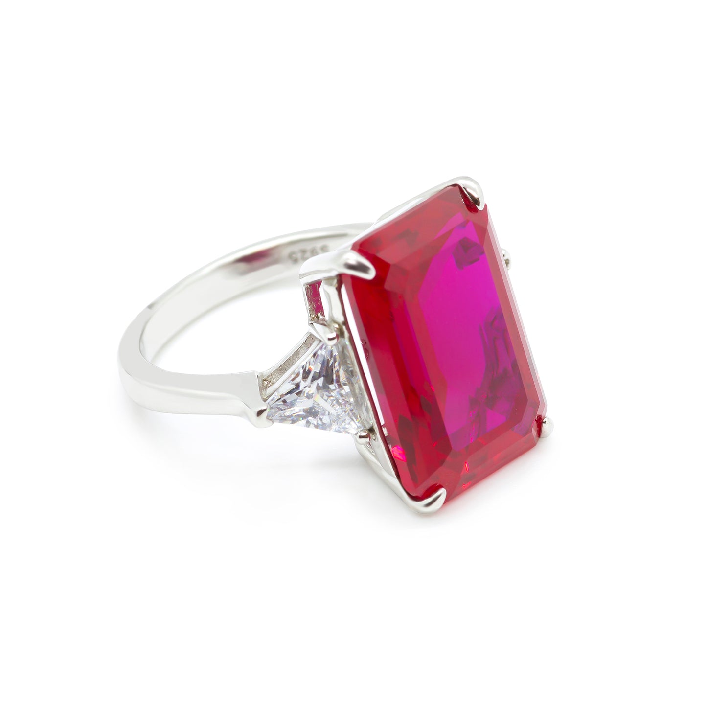 BIG BAGUETTE RUBY RING