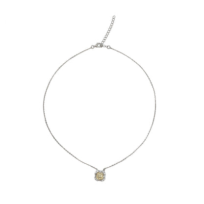 PAVE EDGED CHAIN NECKLACE