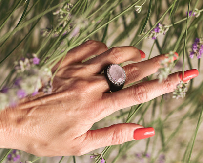 HANDCRAFTED EBONY DIAMOND RING