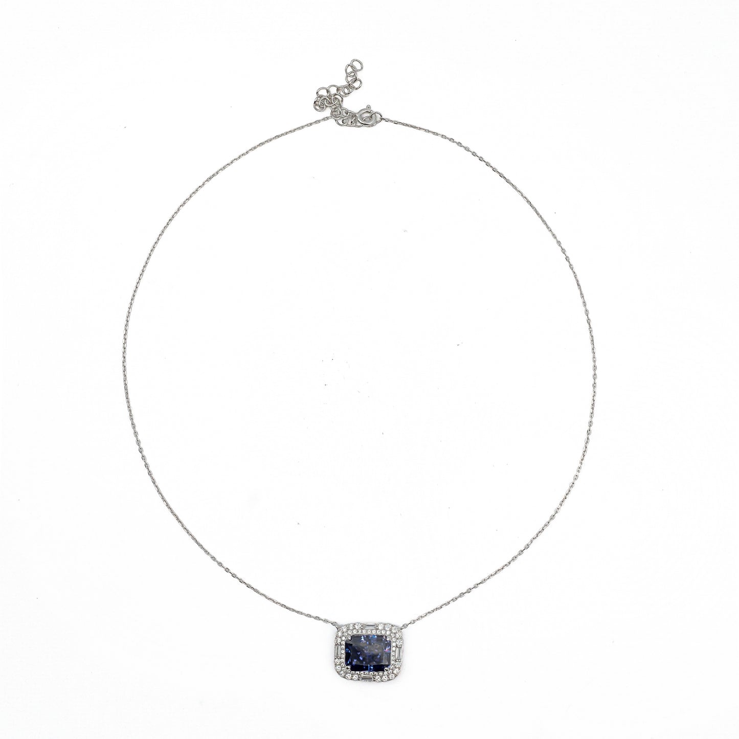 BAGUETTE SAPPHIRE CHAIN NECKLACE