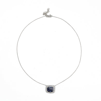 BAGUETTE SAPPHIRE CHAIN NECKLACE