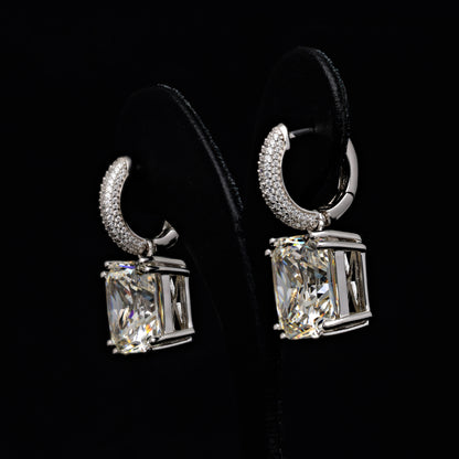 SQUARE SOLITAIRE EARRINGS