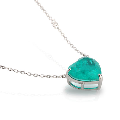 COLOR HEART SOLITAIRE CHAIN NECKLACE