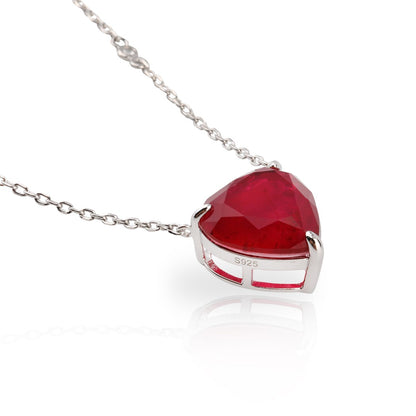 COLOR HEART SOLITAIRE CHAIN NECKLACE