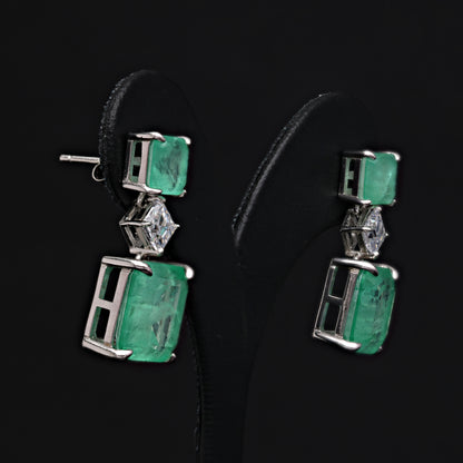 CARRE DROP TORMALIN EARRINGS