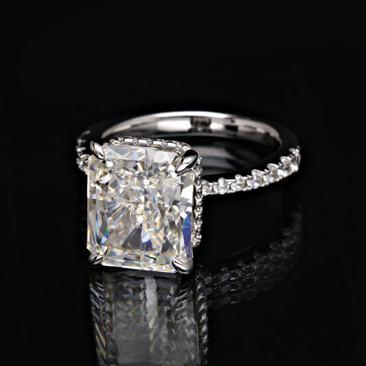 PRINCESS SOLITAIRE PAVE SIDE