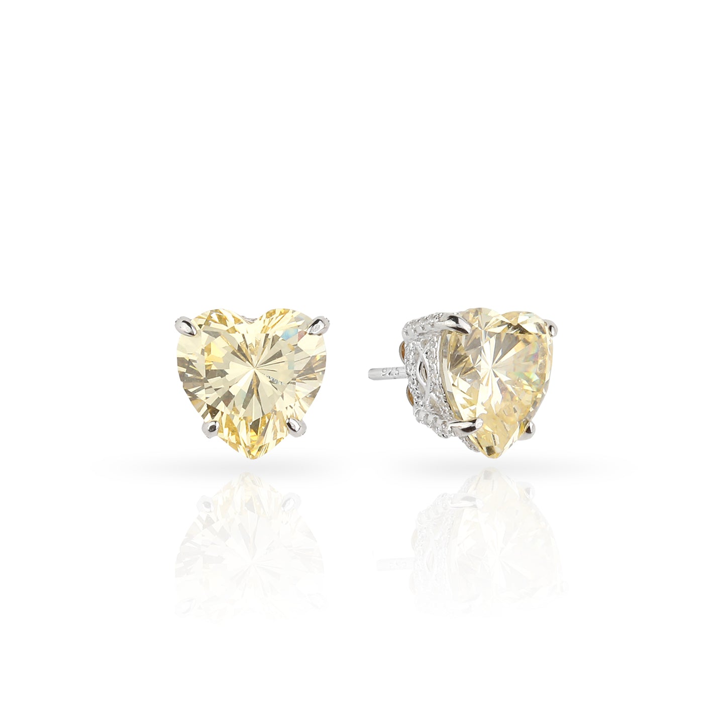 HEARTS CLASSIC SOLITAIRE EARRINGS