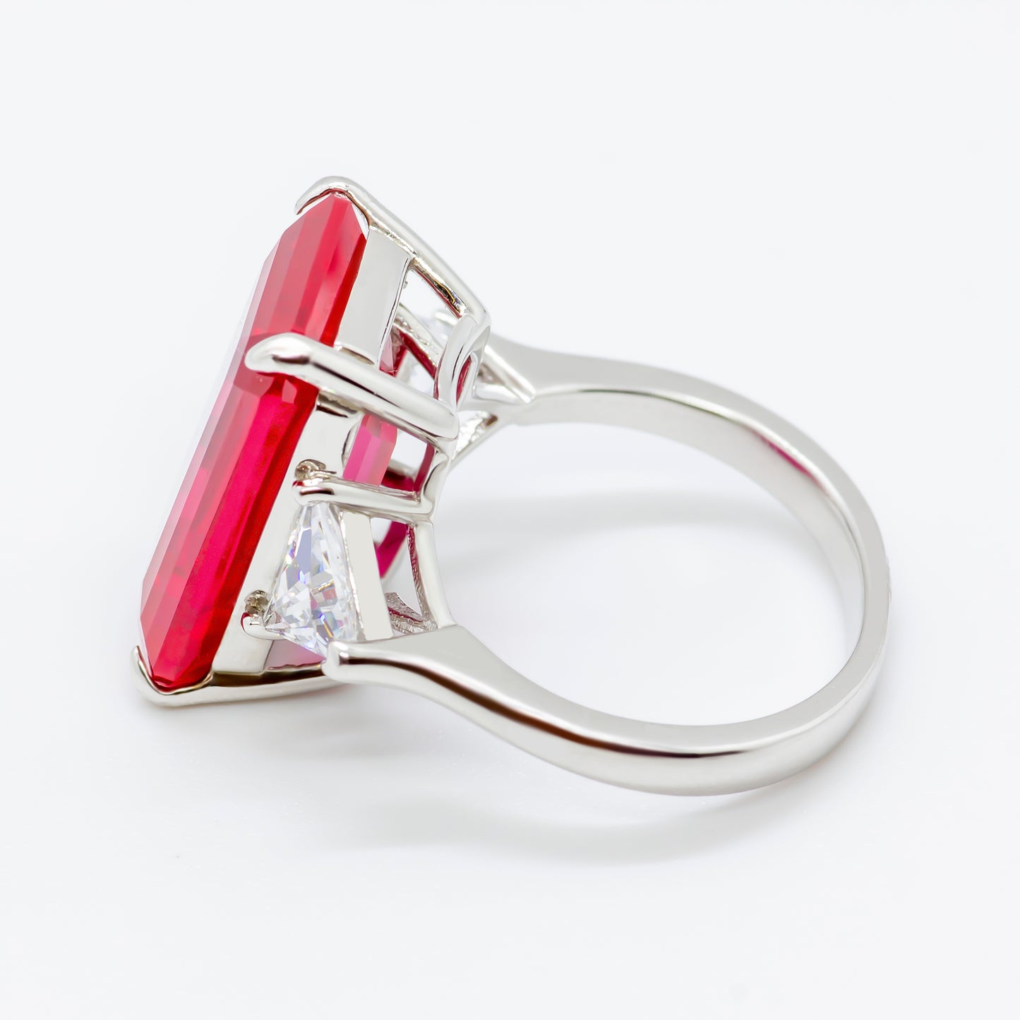 BIG BAGUETTE RUBY RING